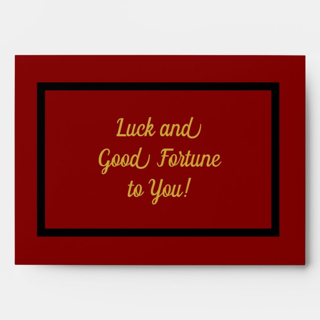 Enveloppe Lucky Red Feng Shui Argent (Devant)