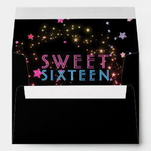 Enveloppe Lueur au néon dans l'anniversaire foncé de sweet
