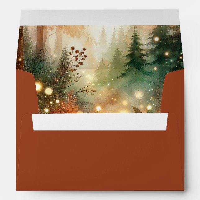 Enveloppe Lueur d'automne dans le Mariage forestier enchanté (Dos (Bas))