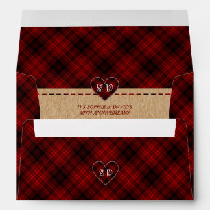 Enveloppe LumberJack et Jill Mariage 40e anniversaire