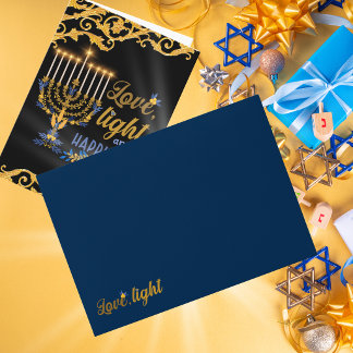 Enveloppe Lumière d'amour de Hanukkah bleu 