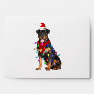 Enveloppe Lumière Xmas Rottweiler Graphique Pour Chien Père 