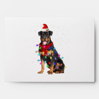 Enveloppe Lumière Xmas Rottweiler Graphique Pour Chien Père 