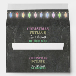 Enveloppe Lumières à cordes de tableau de bord de Noël rusti