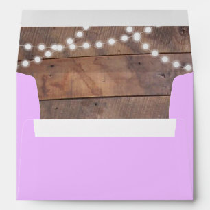 Enveloppe Lumières Lilac en bois d'écorce Personnalisées