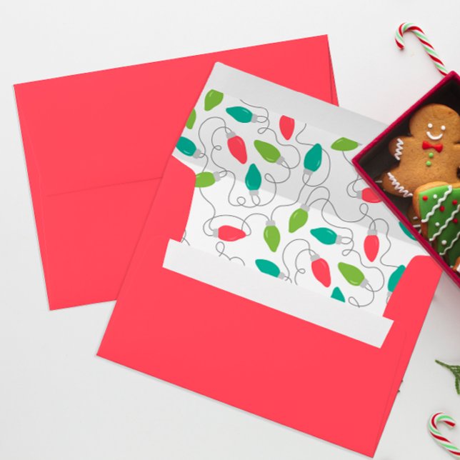 Enveloppe Luminaire de Noël coloré (String Of Lights Holiday Envelope)