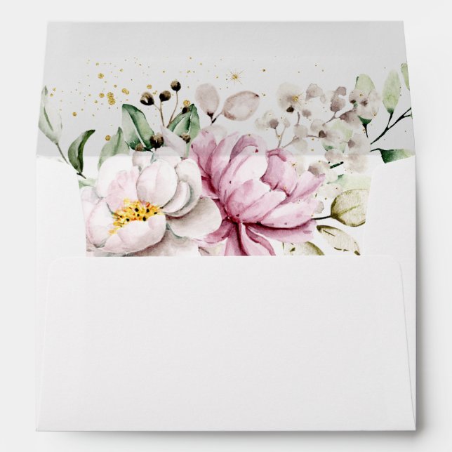 Enveloppe Lune florale (Dos (Bas))