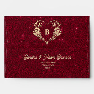 Enveloppe Luxe Chic Red Mariage