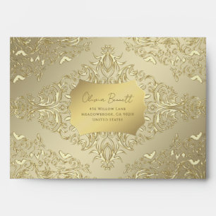 Enveloppe Luxe Golden Damask