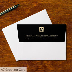 Enveloppe luxueuse Monogramme Or Financial Planner