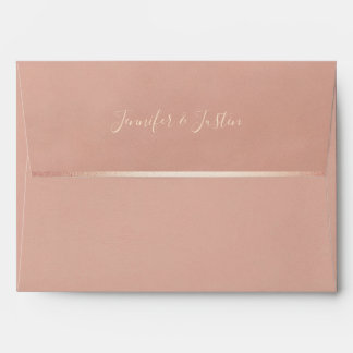 Enveloppe Luxury Dusty Rose Velvet Texture Wedding Envelope