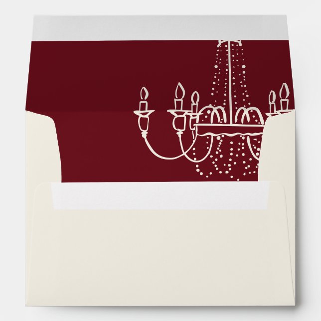 Enveloppe Luxury Old Money Initials Calligraphy Wedding (Dos (Bas))