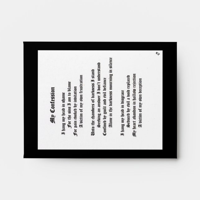 Enveloppe Ma confession (Devant)