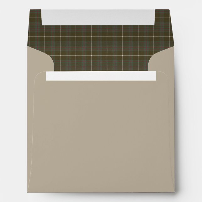 Enveloppe MacIntyre Chasse Tartan écossais Patiné (Dos (Bas))