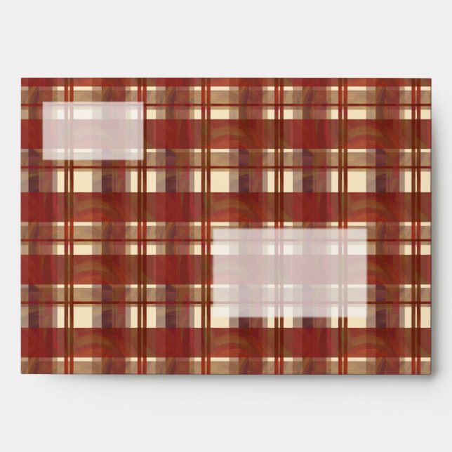 Enveloppe Madras Plaid Fall Red (Devant)