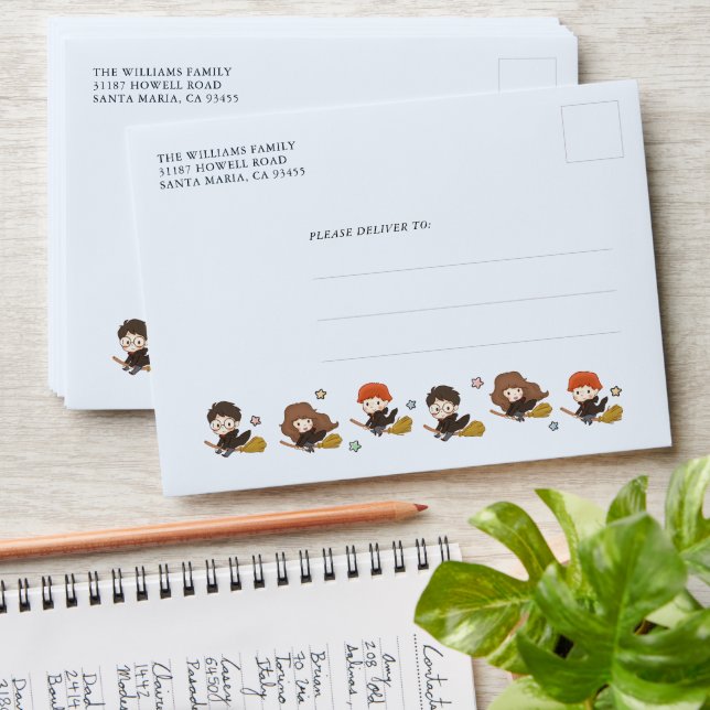 Enveloppe Magique HARRY POTTER™ et Hogwarts (Stacked)