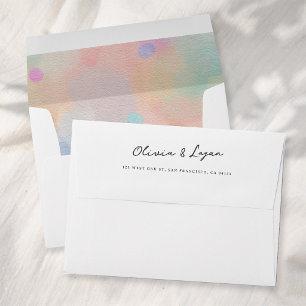Enveloppe Magnifique calligraphie moderne aquarelle abstrait