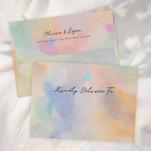 Enveloppe Magnifique calligraphie moderne aquarelle abstrait