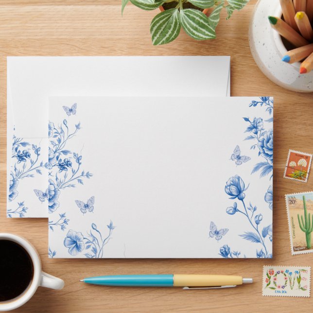 Enveloppe Magnifique Mariage Fleurs de Printemps Enchantées  (Desk)