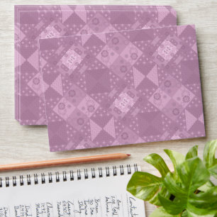 Enveloppe magnifique patchwork lilas traditionnel