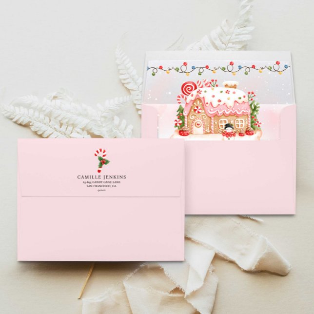 Enveloppe Maison de pain d'épices Noël personnalisé (Créateur téléchargé)