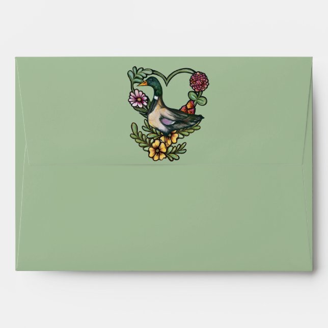 Enveloppe Mallard Duck (Dos (Haut rabat))