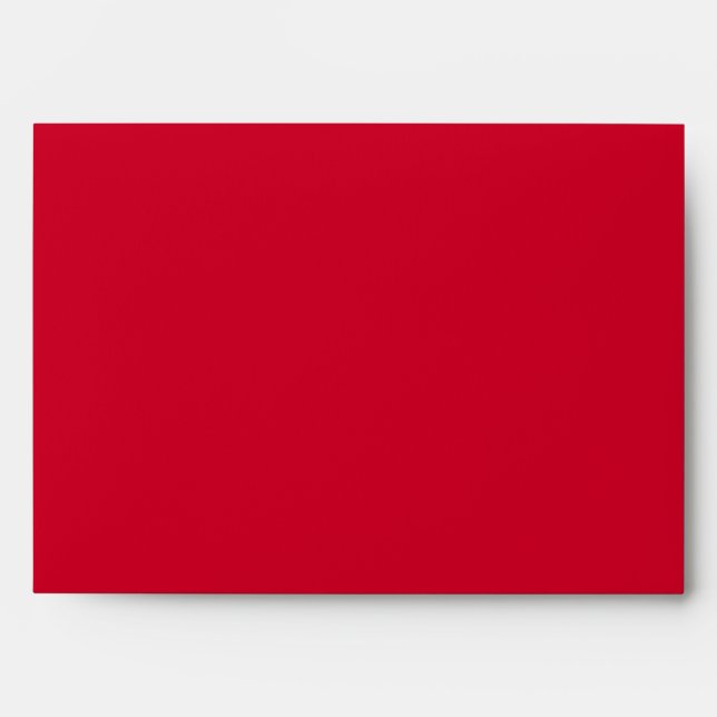 Enveloppe Mariage 5x7 rouge et beige chocolat (Devant)