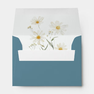 Enveloppe Mariage à linge floral à marais minimaux