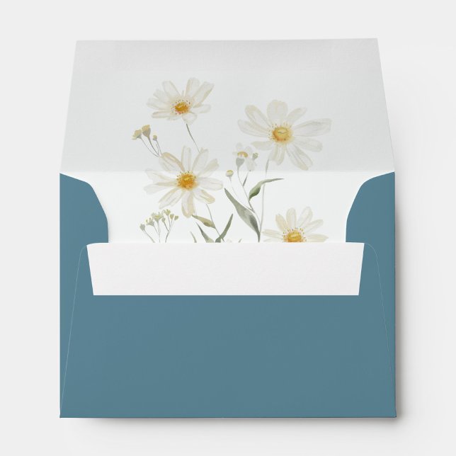 Enveloppe Mariage à linge floral à marais minimaux (Créateur téléchargé)