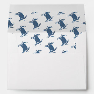 Enveloppe Mariage à motif de bouillabaisse de crabe bleu dél