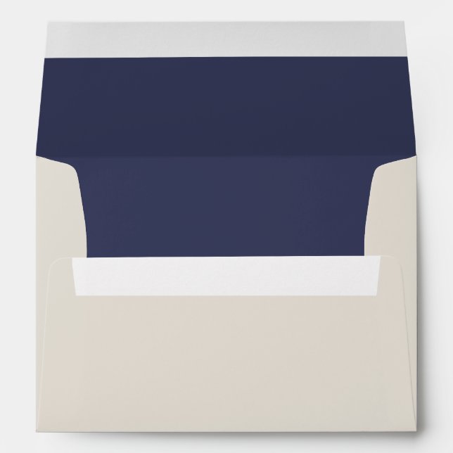 Enveloppe Mariage à thème bleu et ivoire (Dos (Bas))