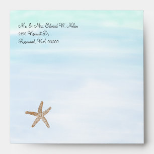 Enveloppe Mariage à thème de plage