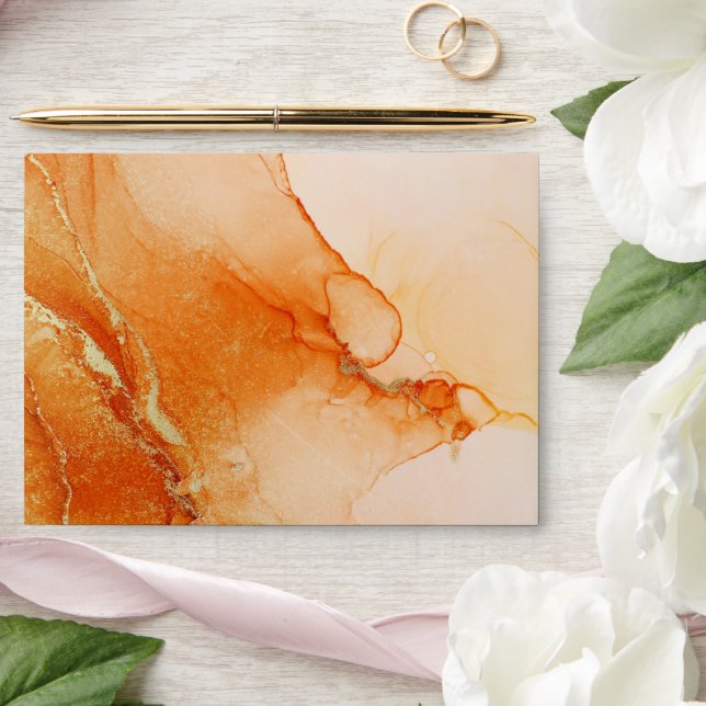 Enveloppe Mariage Abstrait Rustique Burnt Orange (Wedding)