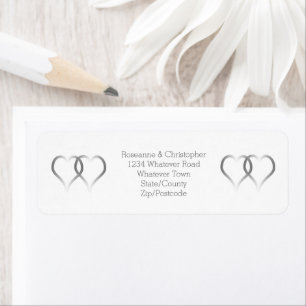 Enveloppe mariage Adresse de retour Coeurs d'étiqu