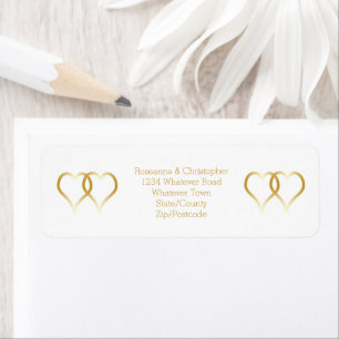Enveloppe mariage Adresse de retour Coeurs d'étiqu