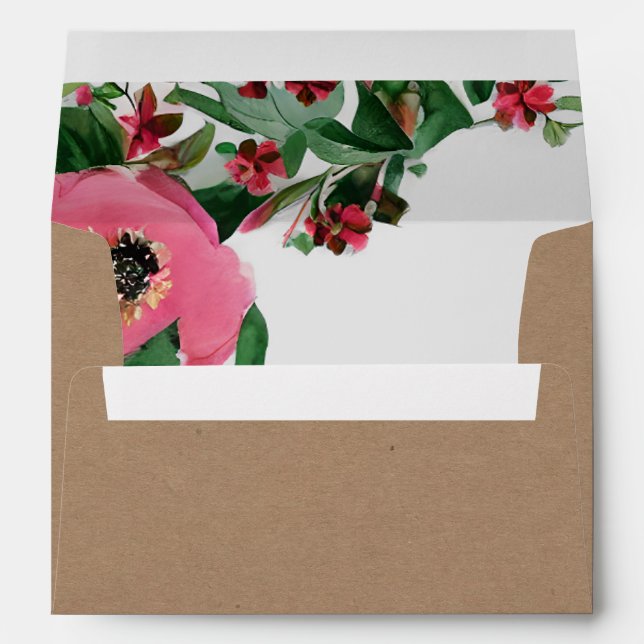 Enveloppe Mariage Anémonique Inspiré Cardstock (Dos (Bas))
