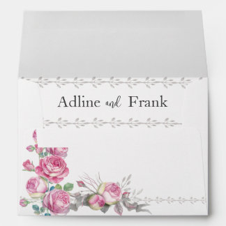 Enveloppe Mariage Aquarelle rose
