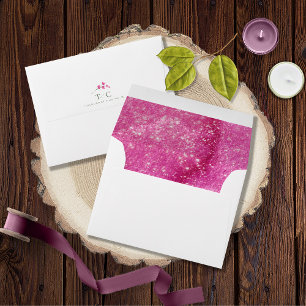 Enveloppe Mariage Aquarelle Texture Fuchsia ID954