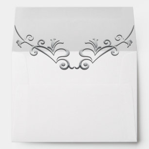 Enveloppe Mariage argenté élégant et moderne