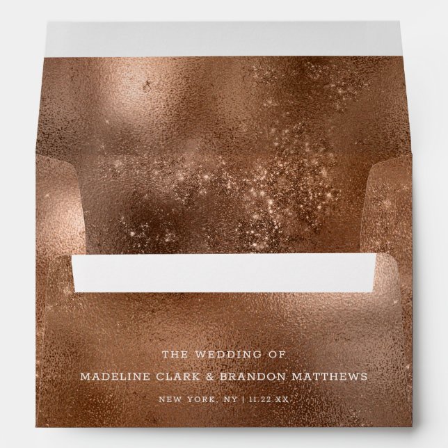 Enveloppe Mariage Arrière - plan en bronze de cuivre (Dos (Bas))
