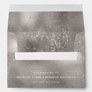 Enveloppe Mariage Arrière - plan Silver Grey
