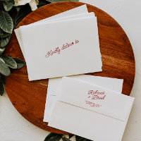 Mariage arrière rouge et blanc à main tiré