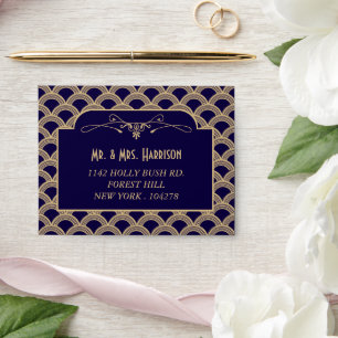 Enveloppe Mariage Art déco des années 1920 vintage - RSVP