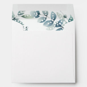 Enveloppe Mariage au feuillage d'eucalyptus