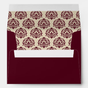 Enveloppe Mariage au motif damassé de Bourgogne