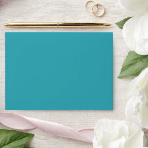 Enveloppe Mariage auto-adressé bleu océan