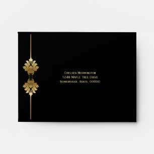 Enveloppe Mariage automatique Black Gold moderne