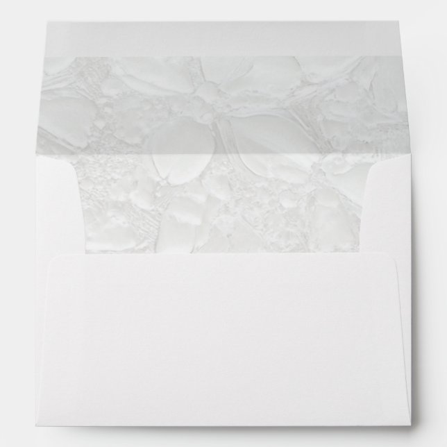 Enveloppe Mariage Blanc Moderne Simple (Dos (Bas))