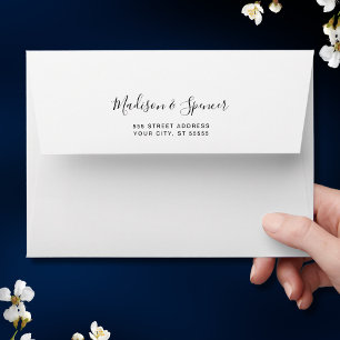 Enveloppe Mariage blanc solide 5x7