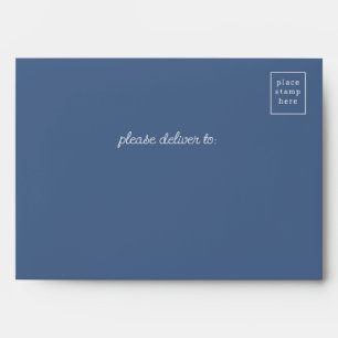 Enveloppe Mariage bleu Dusty